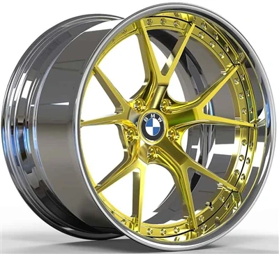 Đĩa xe BMW X5 M F95 mạ vàng và viền bóng trong suốt