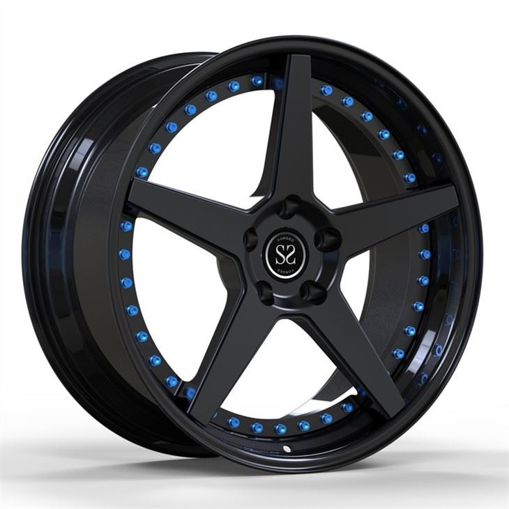 Trung tâm Satin Đen Thùng Đen Bóng cho VW 20x9 5x112 5x120 5x130 Bánh xe hợp kim tùy chỉnh rèn