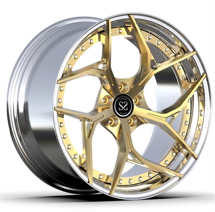 SS2049 cho Audi TT Vành xe đánh bóng 20 inch 2 mảnh được rèn tùy chỉnh với bất kỳ màu nào, được làm bằng hợp kim nhôm 6061-T 6